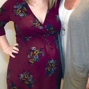 Floral Maternity/Nursing wrap dress